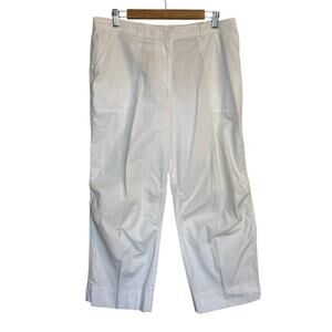 J.Jill Pants Women 14‎ White Crop Lightweight Plus Size Summer Coastal Beachy